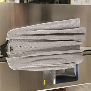 💕TALBOTS💕 Knit Open Front Long Lightweight Duster Cardigan ~ Grey Size 2XP